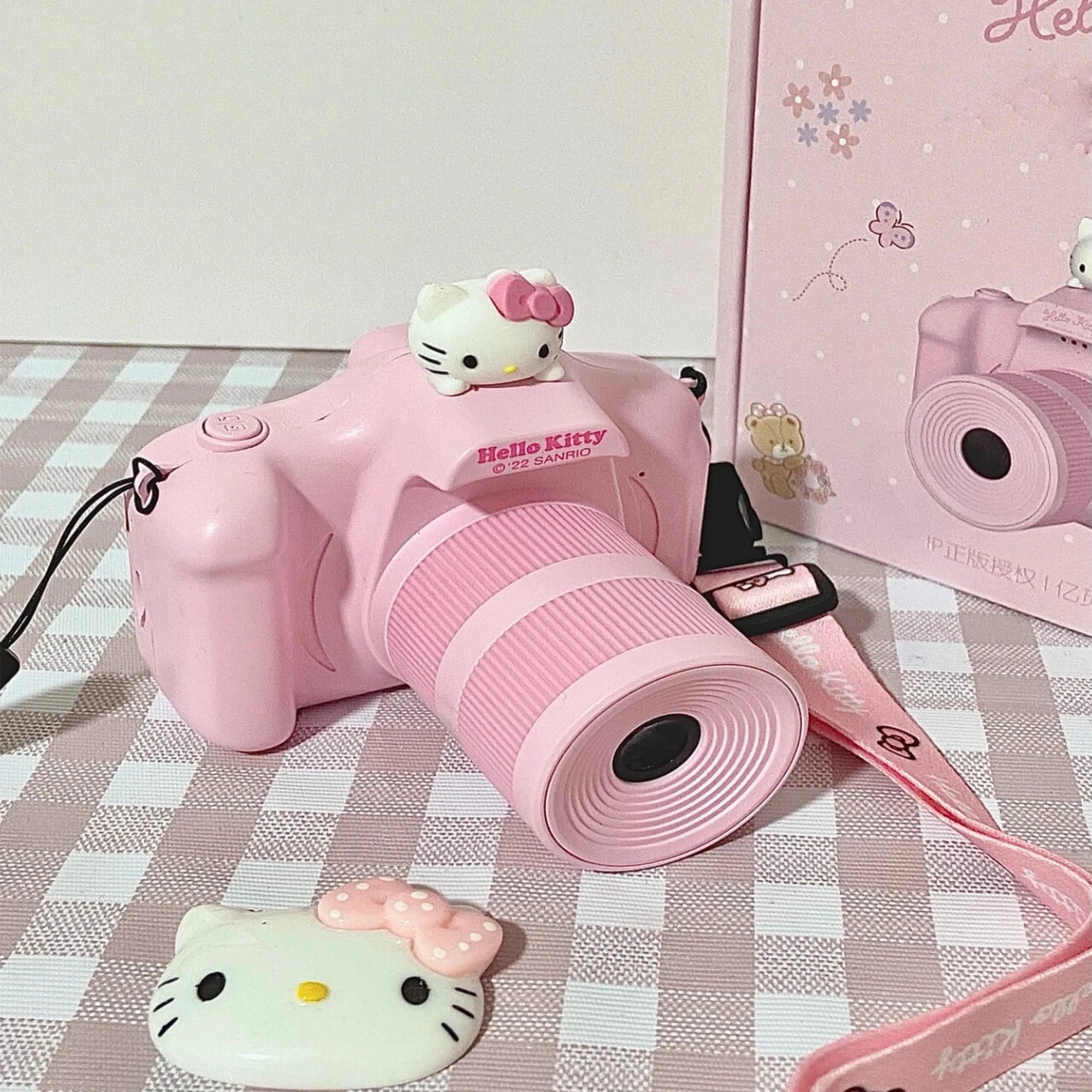 Sanrio HelloKitty Digital Camera Front And Back HD Dual Camera Cartoon Game Function DV Recording 1080P Can Insert TF Card
