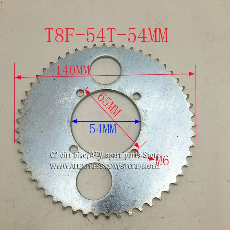 35T 38T 44T 54T 64T 74T T8F 35MM Rear Sprocket Mini Moto ATV Quad Dirt Pit Pocket Bike Cross 47cc 49cc Parts