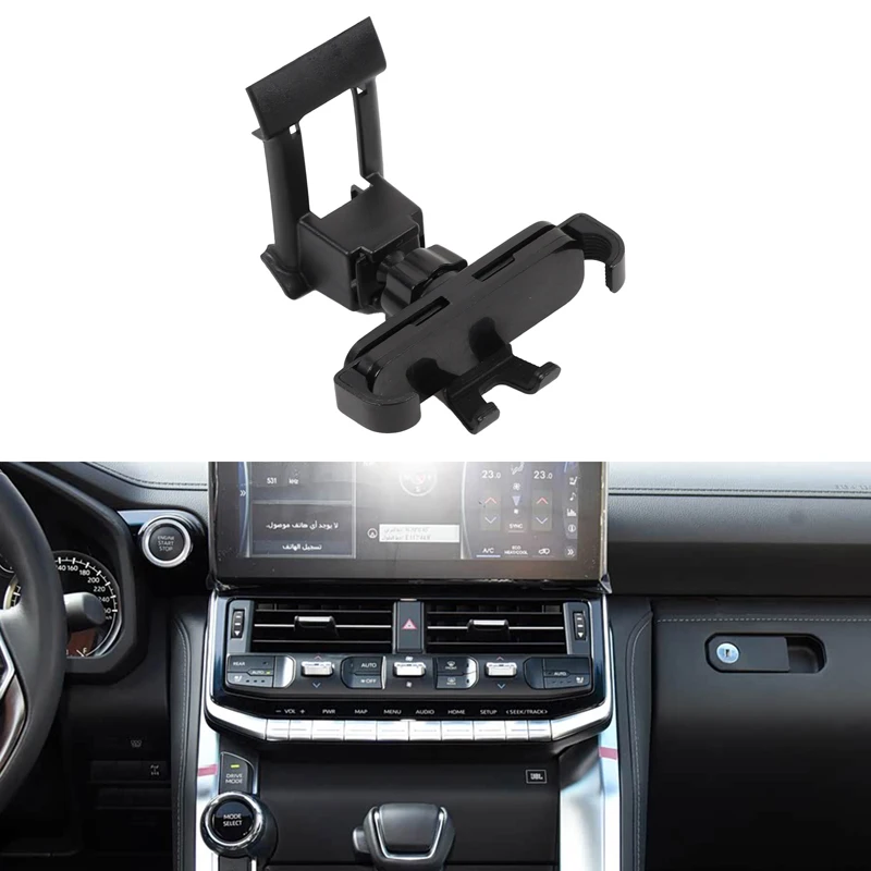 

1piece set ABS black For Toyota Land Cruiser LC300 2022+ car central control mobile phone holder car modification accessories