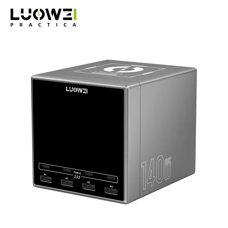 Luowei 휴대폰용 초고속 충전 지지대, PD3.0 프로토콜 무선 충전기, USB 충전 스테이션, 최대 출력 140W