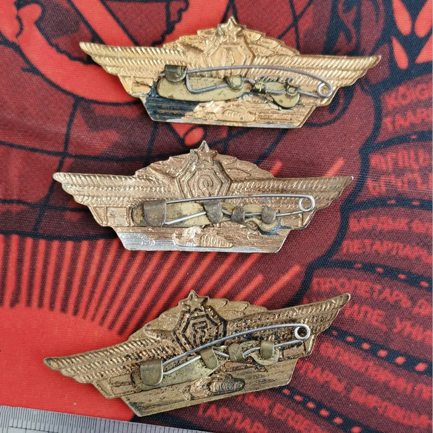 3 PCS Soviet Union Soldier Skills Level 1 2 3 Badge USSR Red Five Stars Copper Honor Medal Original Product Collectibles view 4
