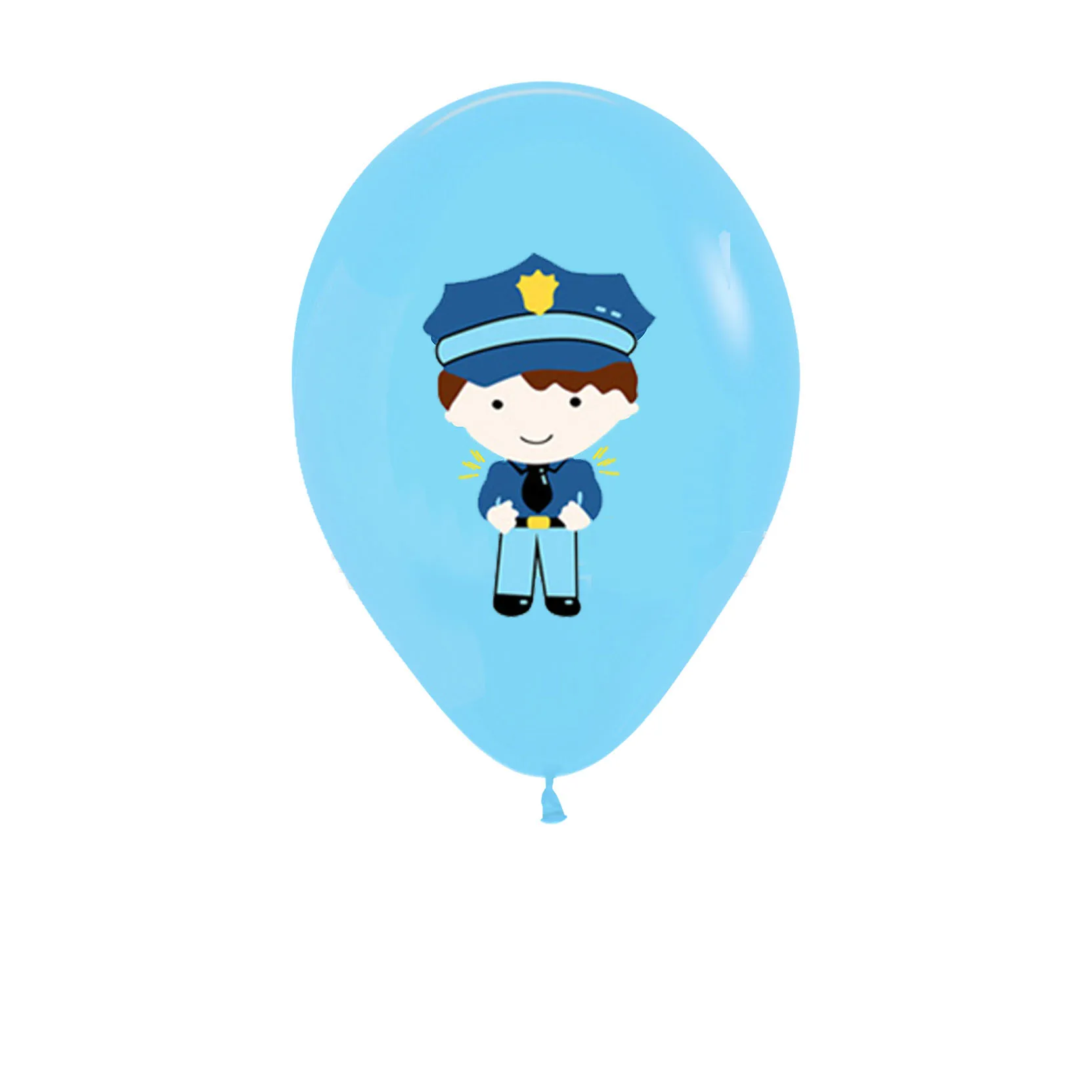 Cartoon Police Latex Balloon Car Police Gun Children Boys Police Themed Birthday Party Decorations Supplies Kids Favor Gifts