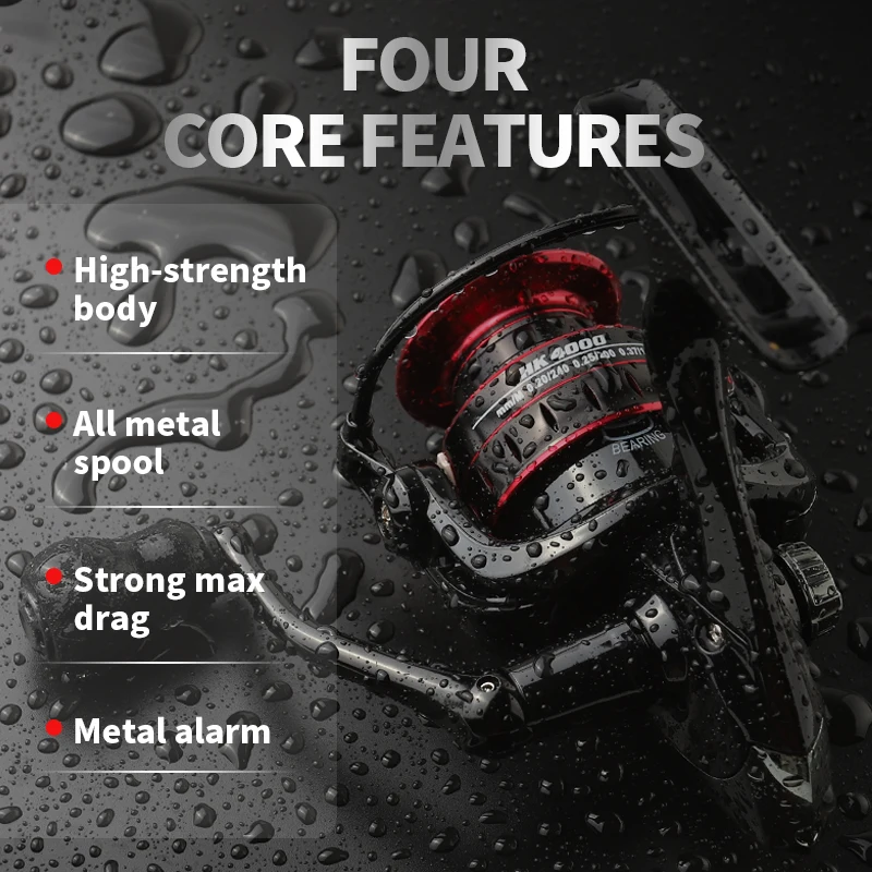 LINNHUE Fishing Reel 1000-7000 Spinning Reel Metal EVA Ball Grip Reel Fishing Metal Spool Fishing Reel