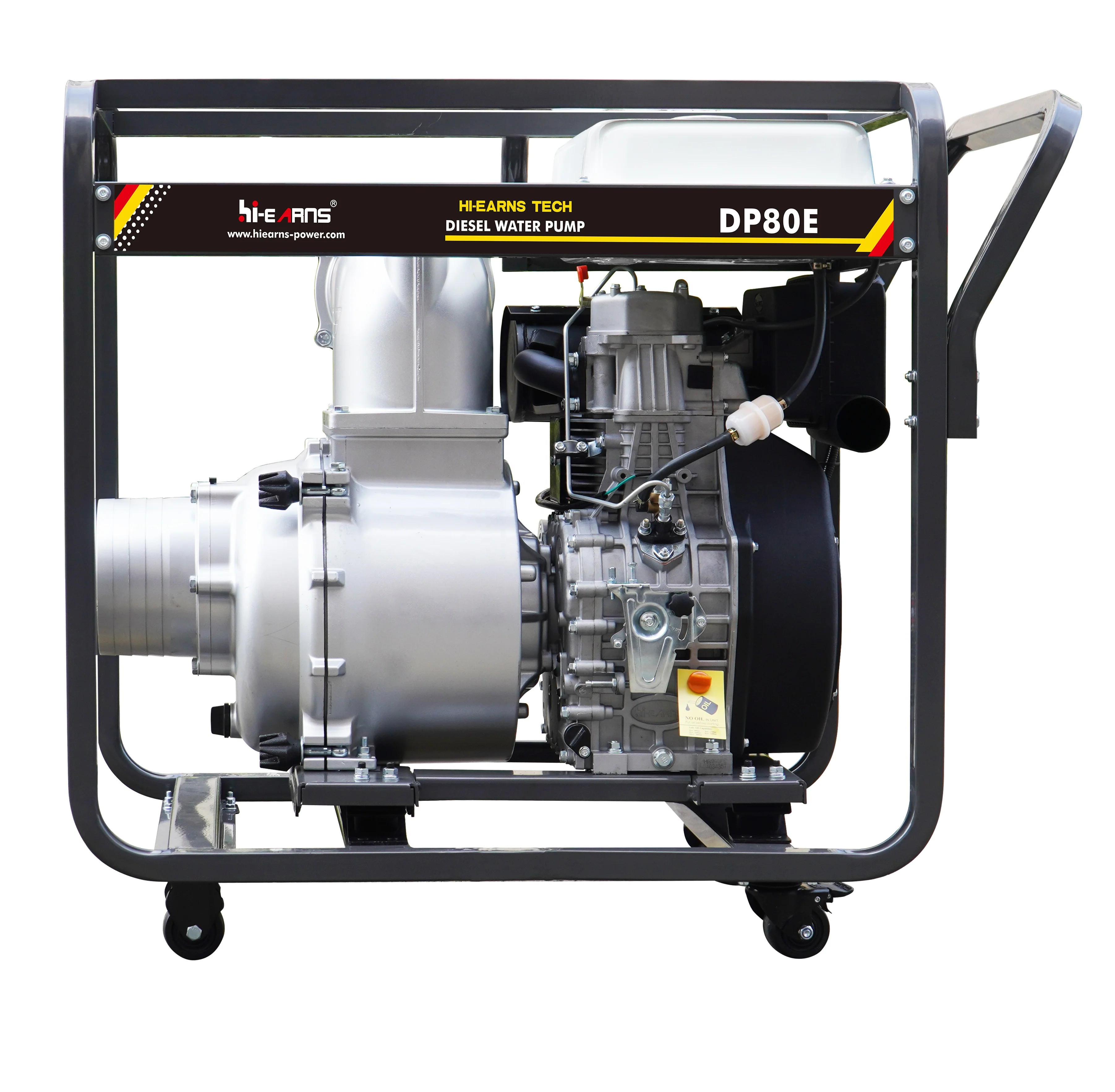 Bomba de água diesel Hiearns de 8 polegadas com motor HR998FDE 3200 rpm