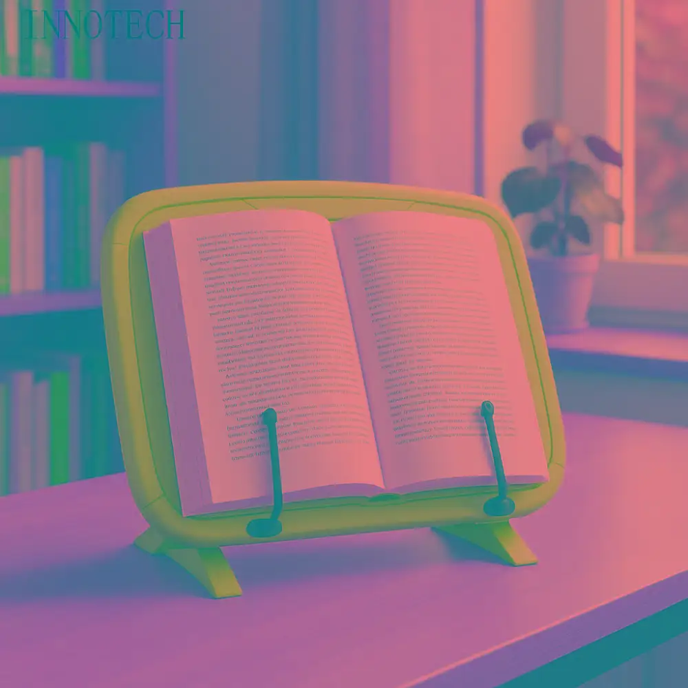 

Регулируемая подставка для книг для чтения, прочные эластичные зажимы для страниц, настольная стойка, складная эргономичная настольная книжная полка, настольная