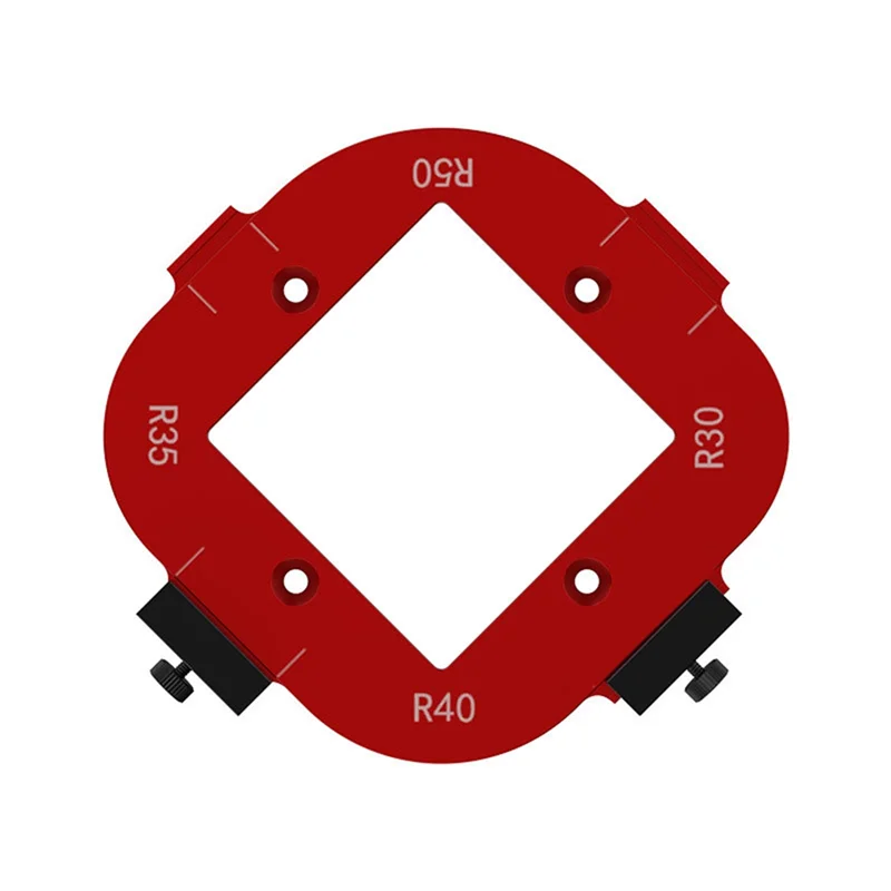 WCS-2PCS Woodworking Router Templates R10-R50 Radius Jig 4-In-1 Arc Angle Positioning Template, Corner Radius
