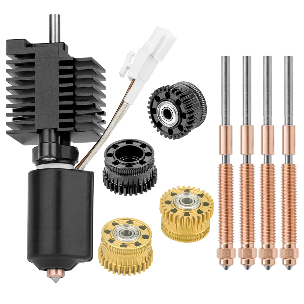 Hotend Kit für Creality K2 Plus Dual Helical Extruder Driver Gear Ganzmetall-Schnellwechseldüsen Set 3D-Drucker Ersatzteile – Detail 7