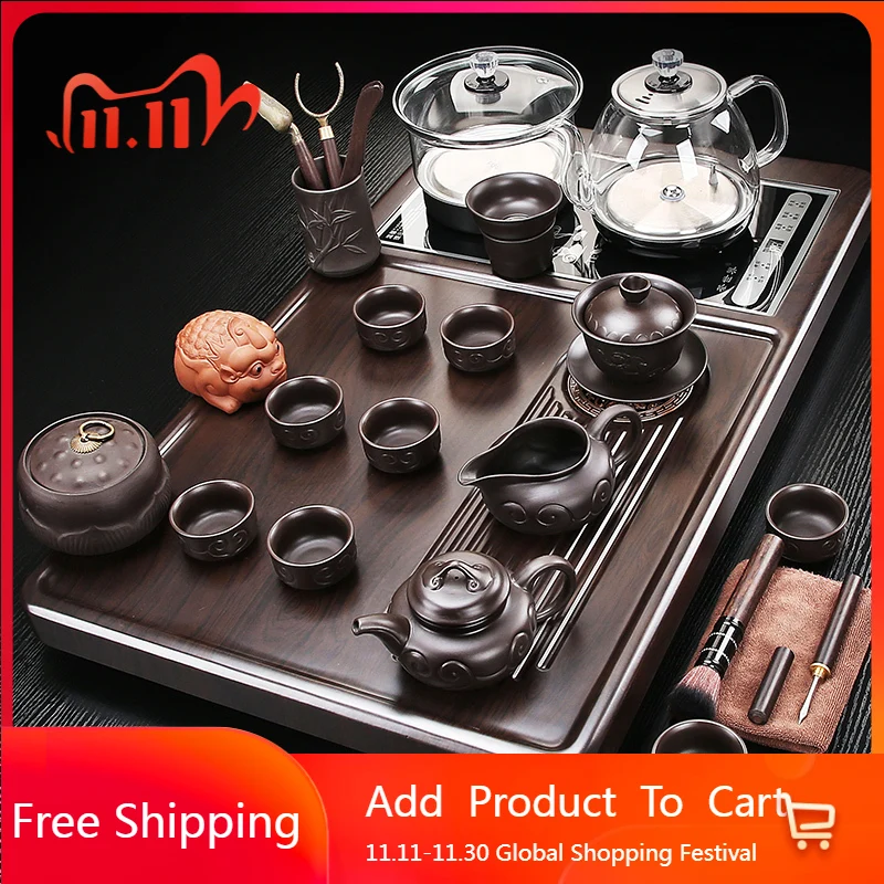 

Деревянный сервировочный поднос для чая, декоративные аксессуары, посуда, прямоугольный поднос для чая, кухня, гостиная, бандана, Madera, товары для дома