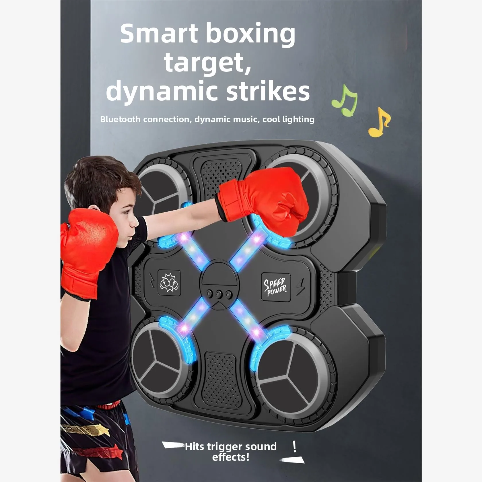 

Умный электронный Bluetooth музыкальный боксерский тренажер для мишеней спортивная игрушка для мальчиков трансграничная детская пластиковая игрушка Eonal