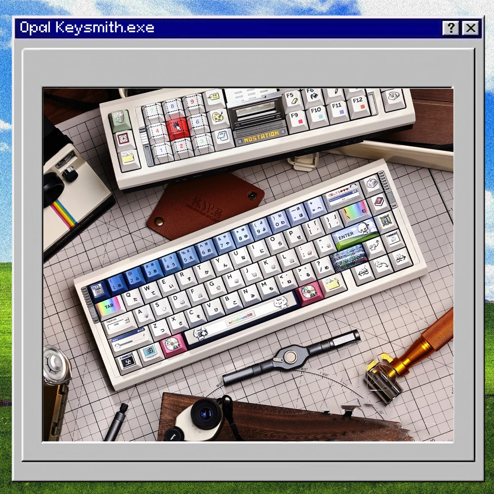 

Retro Keycaps Windows 98 Theme Metal Paint Dye Sub PBT Cherry Profile Keycap Set For MX Switches Gaming Mechanical Keyboard