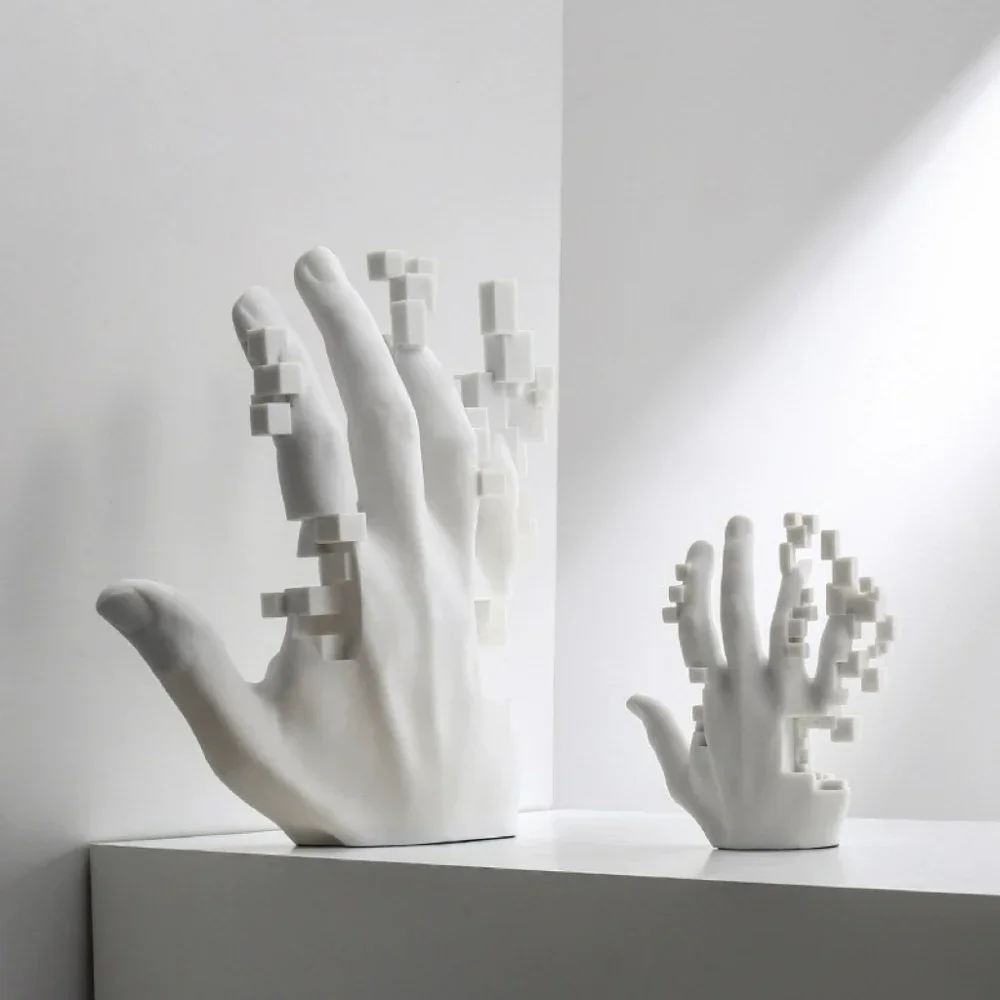 Artistic Hand Statue Abstract Home Decoration Accessories Art Sculpture Nordic Figurine Modern Minimalism Bookcase Room Mesa