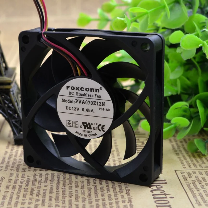 PVA070E12N 12V 0.45A 7CM CPU 4-Wire Fan