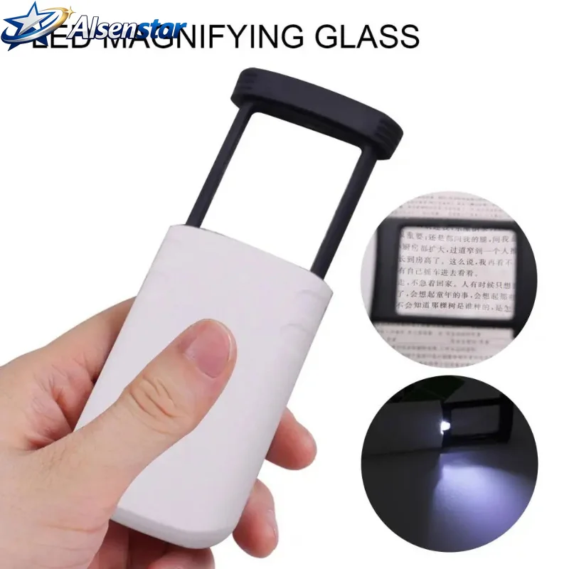 Portable reading pocket, blinds, sewing crafts, magnifying glass with LED lights for elderly travelers