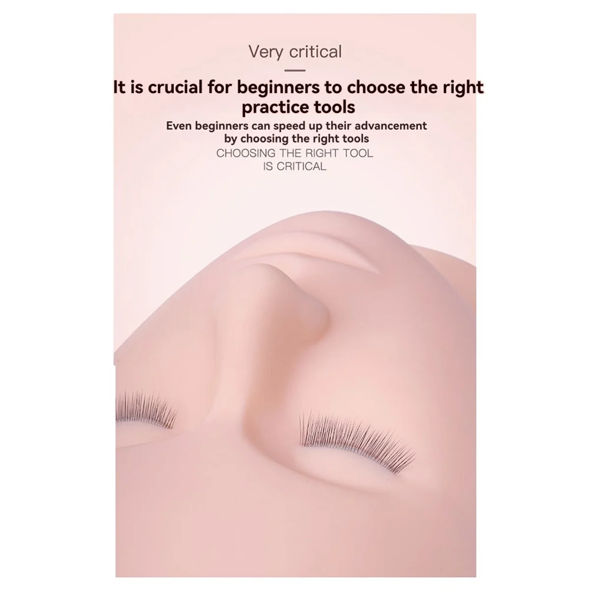 

A002 4D Eyelash Extension Practice Mannequin Head Lashes Grafting Training Tools with Lashes Makeup Teaching Makeup Tools