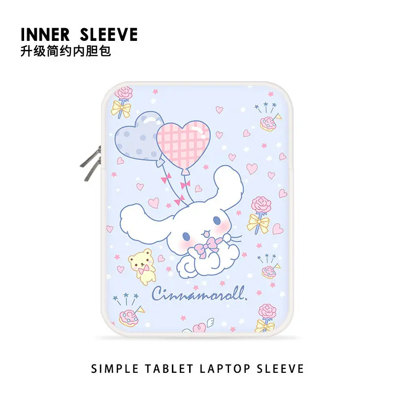 Sanrio Cinnamon Roll Lilo and Baby Cute Laptop Bag for Dell Apple Macbook Air M2 Protective Case 10 11 12 13 14 15 Liner Gift