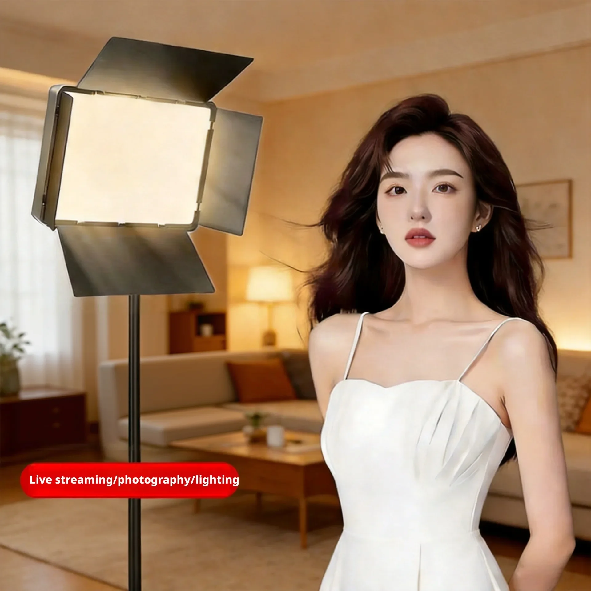 Shineknot Photography Fill Light Indoor Studio Lighting Spotlight Universal Three Color Adjustable 10 Inch Flat Panel Light