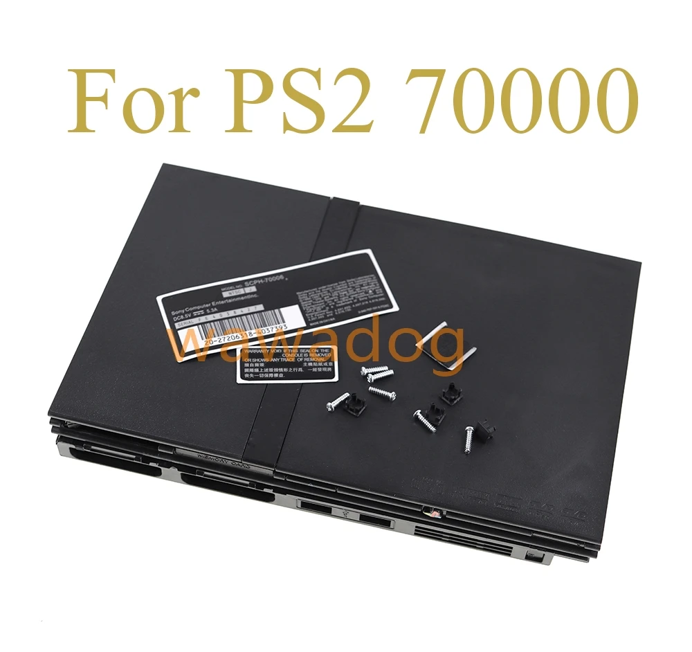 1set Plastic Full Housing Shell Host Case with Screw Sticker Label Parts For PS2 Slim 3W 7W 9W 30000 70000 90000 Console Cover