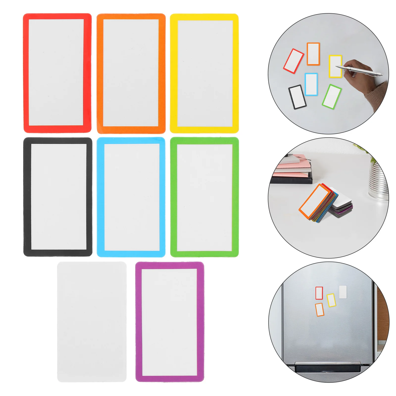 

40 шт. магнит для именных бирок, магниты для сухого стирания, пустые магнитные этикетки, таблички для белой доски, бирки, красочные