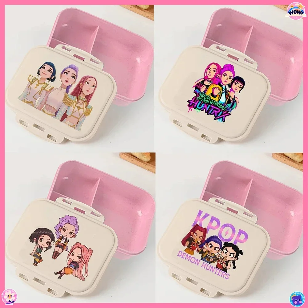 kpop Demon Hunters K-pop Lumi Mila Huntrix Lunch Box Series Picnic Portable Lunchbox Food Storage Containers Dinner Case - view 3