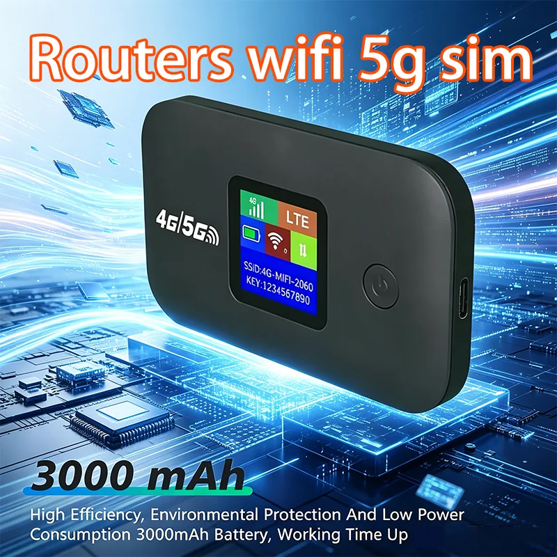 4g-5g-wifi-6対応-モバイルホットスポットルーター-simカードスロット搭載-ポータブル無線ルーター-家庭用-旅行用-10ユーザー対応-wifi-5g-simルーター