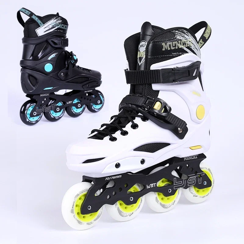 

Adult Inline Skates Professional Roller Skating Shoes Freestyle Slalom Skates Outdoor Rollerblades for Men Women Fitness