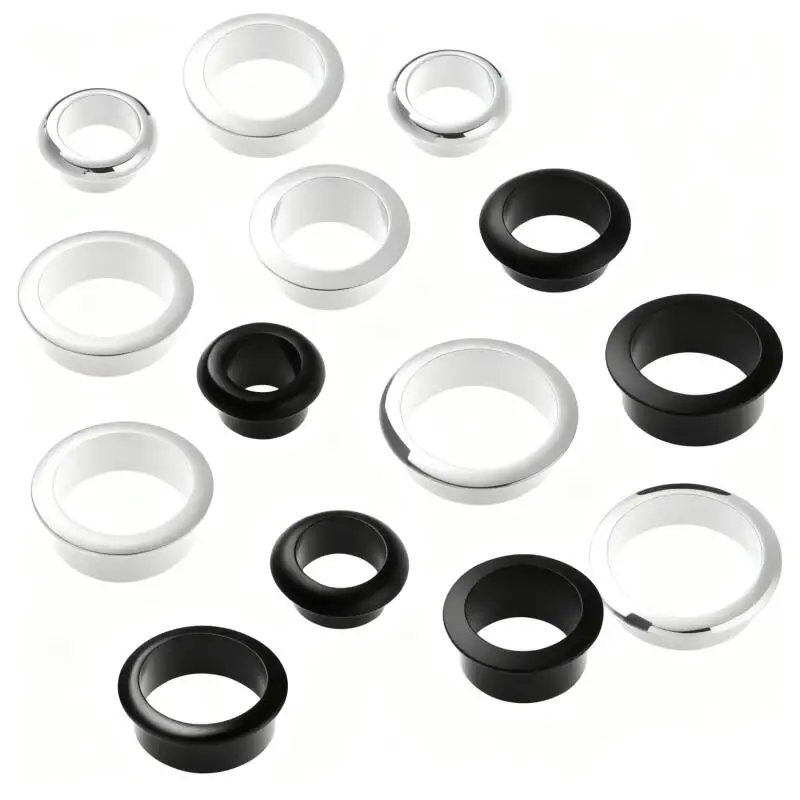Zinc Alloy Computer Desk Cable Grommets Wire Hole Cover Cabinet Vent Hole Decor Plug Cable Outlet Port Furniture Hardware