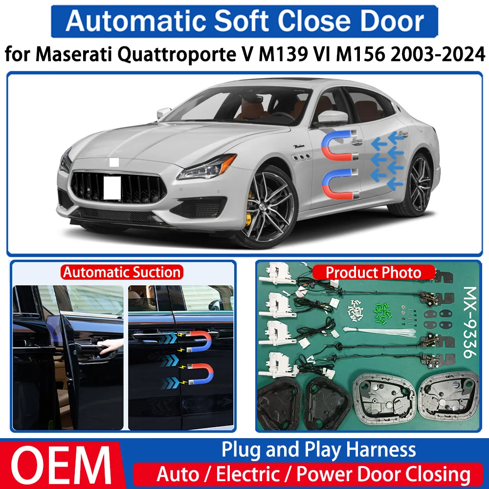 

for Maserati Quattroporte V M139 VI M156 2003-2024 Car Automatic Soft Close Door Electric Suction Kit Auto Power Closing System