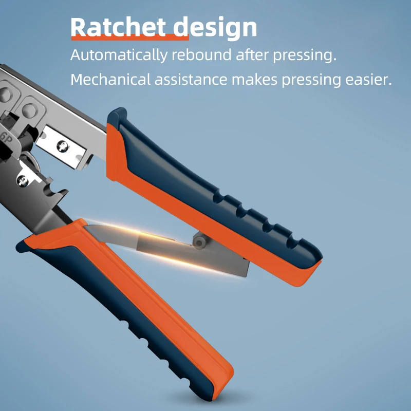 RJ45 Krimptang Ethernet Modulaire Connectoren Crimper, 6P/RJ11/RJ12, 8P/RJ45 Krimp, Cut en Strip, voor Cat5 Cat5e Cat6 Connectoren