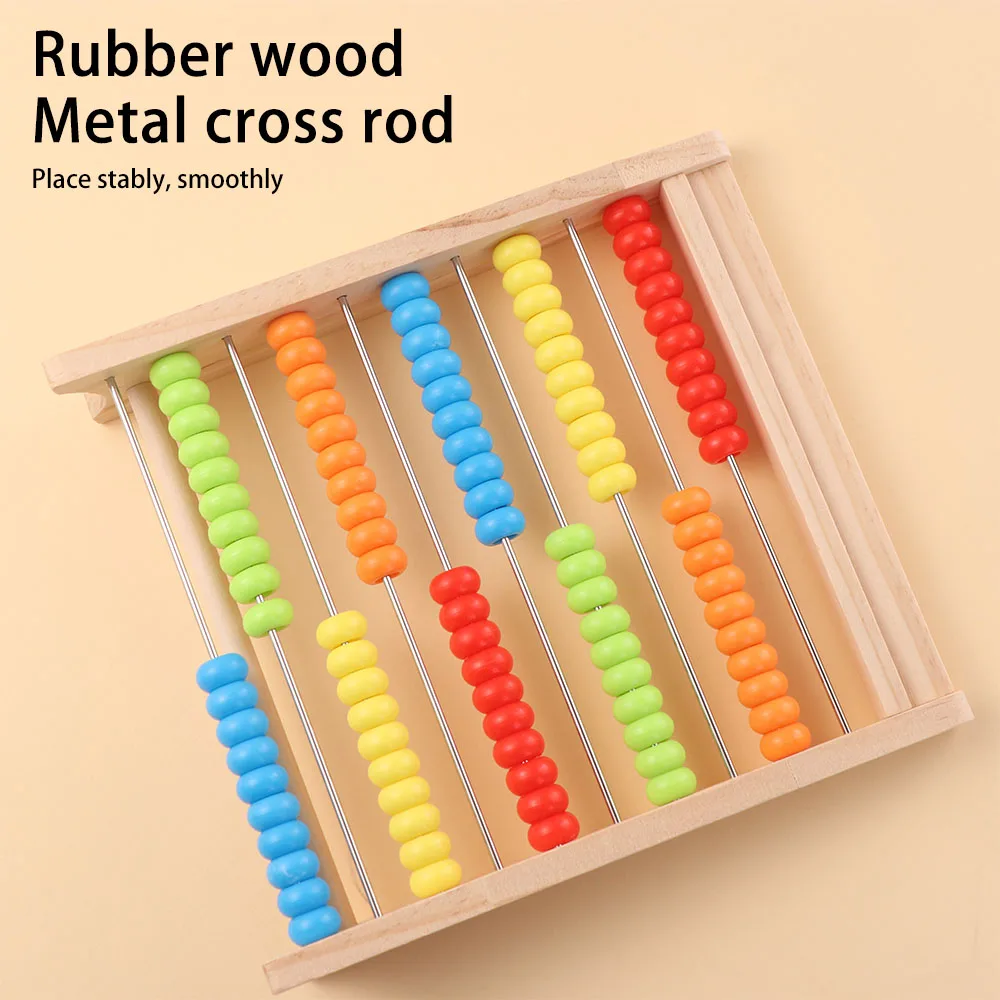 

Calculating Beads Wooden Educational Counting Colorful Beads Counting Math Learning Wooden Montessori Number Arithmetic Abacus