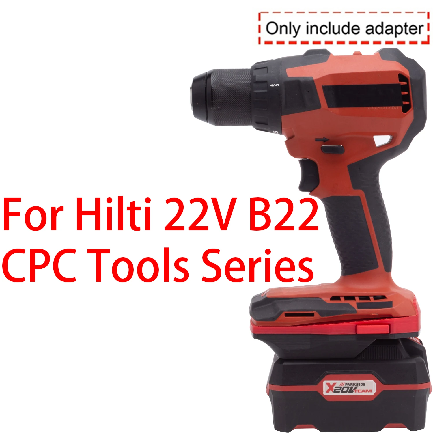 Akku-Adapter für Hilti 22V B22 CPC Li-Ionen-Werkzeug zu Lidl Parkside X20V Li-Ionen-Akku Adapter Konverter Elektrowerkzeug-Zubehör – Detail 3