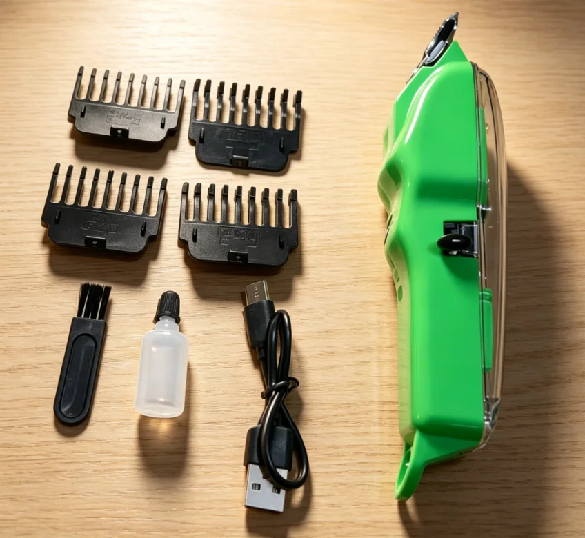 Transparent Body Electric Hair Trimmer USB Rechargeable Professional Hair Clipper Cordless Hair Cutting Machine Men's Personal C image 6