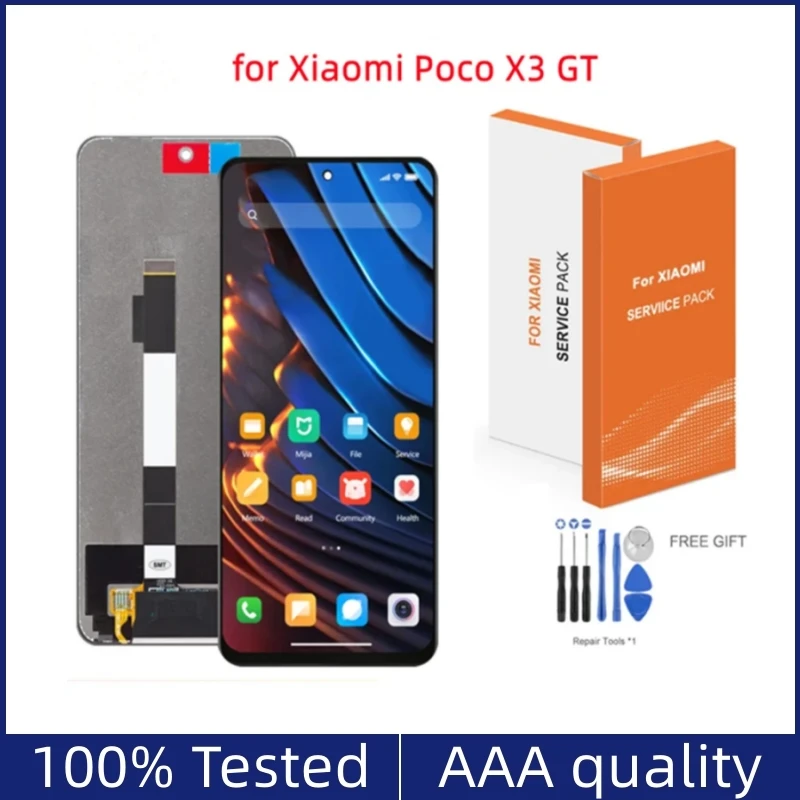 

6.6'' Display Screen for Xiaomi Poco X3 GT Lcd Display Touch Screen Digitizer Assembly for Xiaomi PocoX3 GT 21061110AG