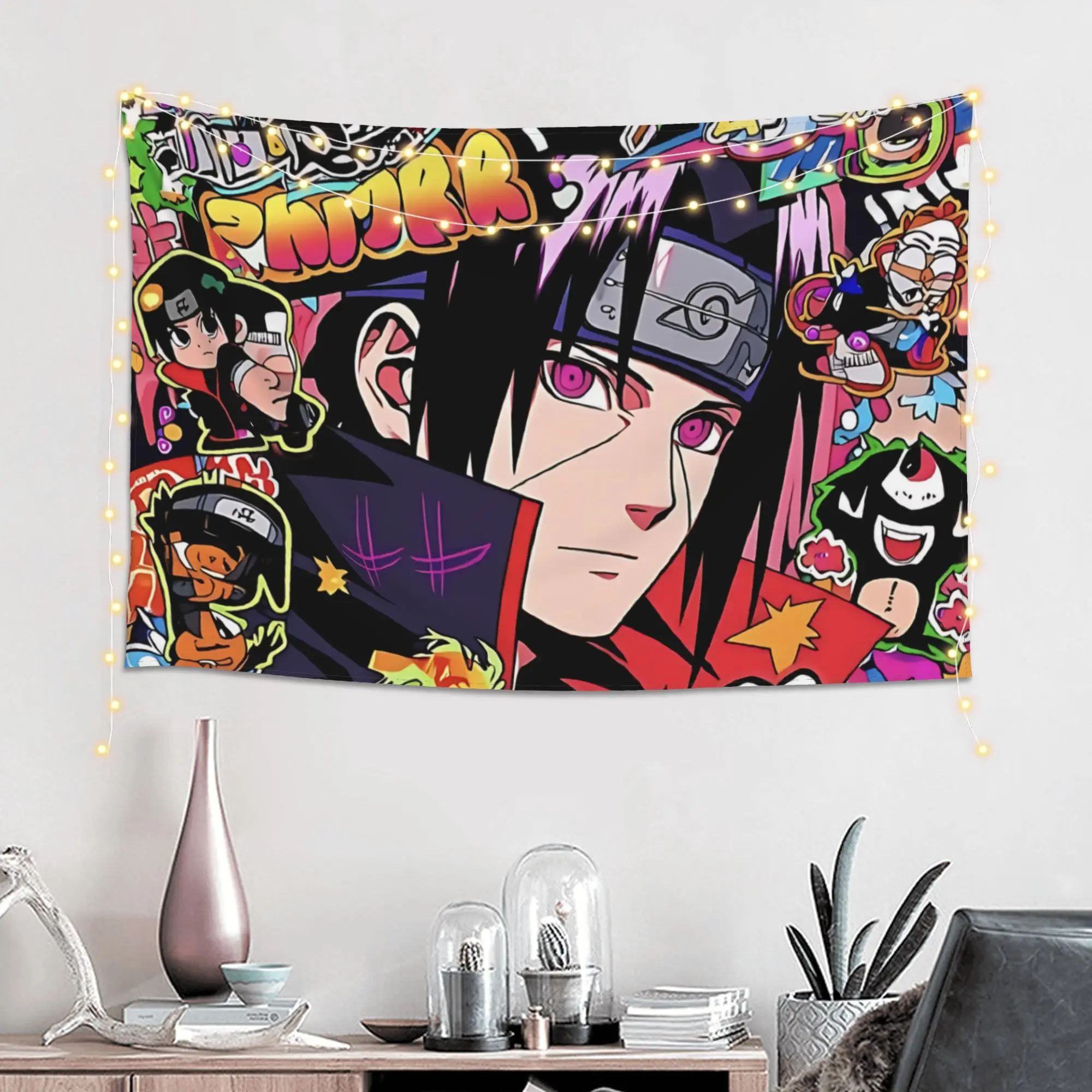 Cutecore Anime Narutos Theme Tapestry Bedroom Decoration  Wall Hanging Blanket Tapestry Cool Stuff For Room