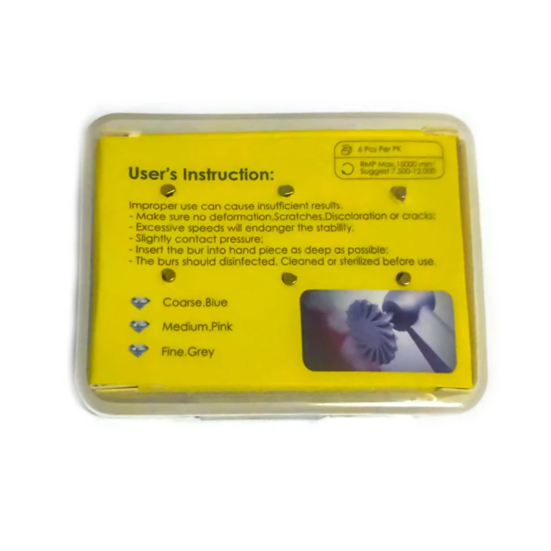 6Pcs/Box 14mm Wheel 3 Colors Spiral Flex Brush Dentistry Lab Tool Dental Rubber Polisher Composite Resin Polishing Disc