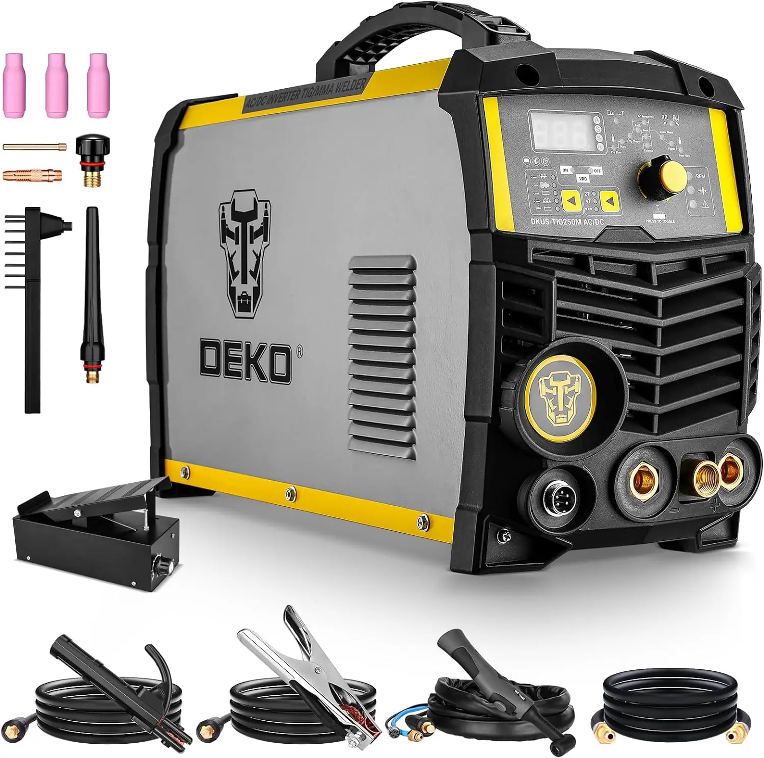 DEKO AC/DC inverter TIG/MMA welding machine, IGBT, VRD function,for Carbon Steel,Stainless Steel,Copperand Aluminum Alloys…