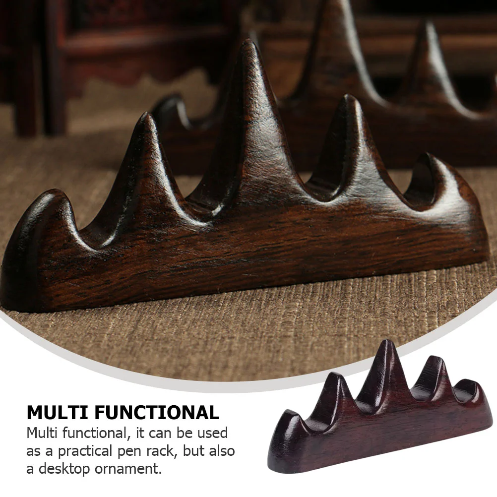 Solid Wood Rack Calligraphy Brush Holder Writing Shelf Desk ganizer Chinese Style Writing Brush Rest