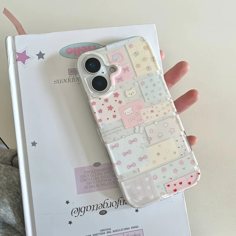 White Starry Sky Collage Phone Case for Samsung Galaxy A17 A07 A56 A36 A26 A73 A72 A55 A54 A53 A52 A34 A33 A32 A23 A14 A13 4G 5G