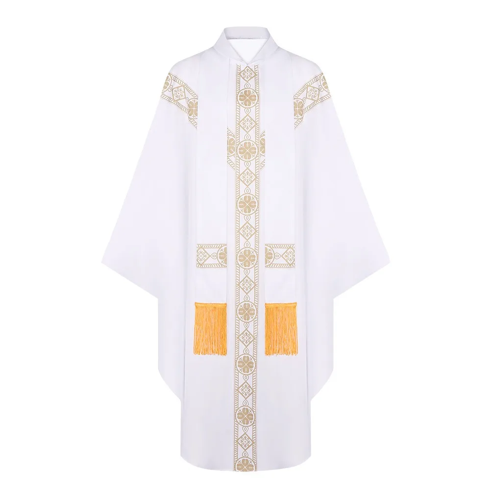 Mittelalterliche europäische Robe für Herren – Gebetskleidung für geistliche Priester, Bühnenkostüm