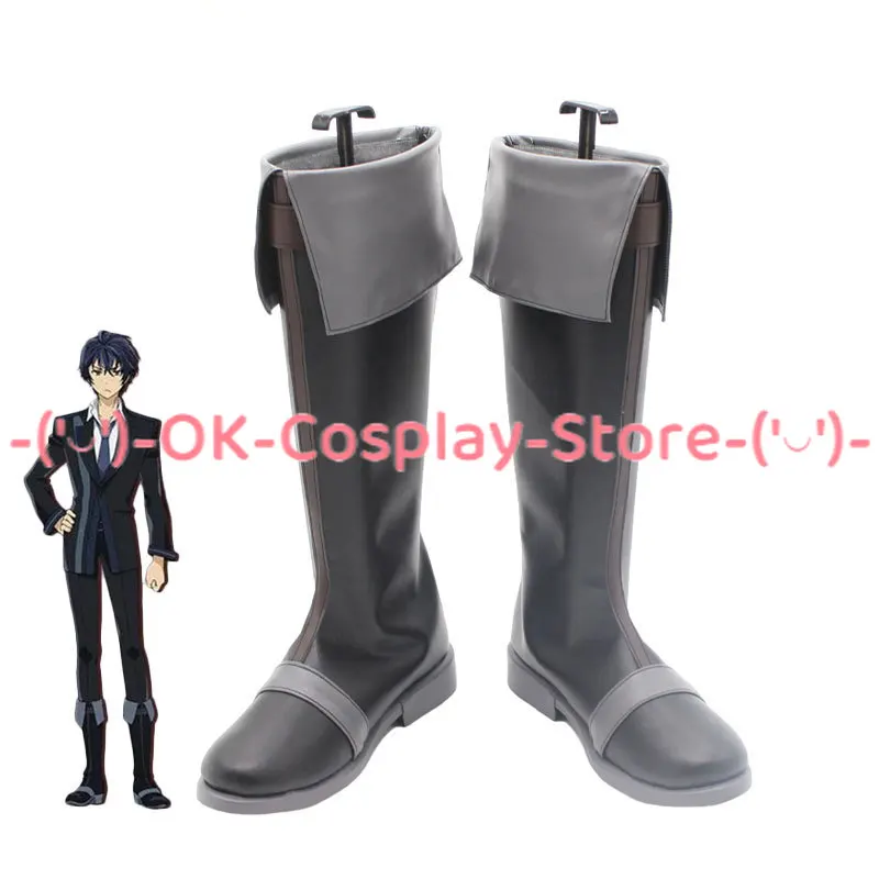 Satomi Rentaro Cosplay Shoes Anime Black Bullet Cosplay Prop PU Leather Shoe Halloween Carnival Boot Custom Made