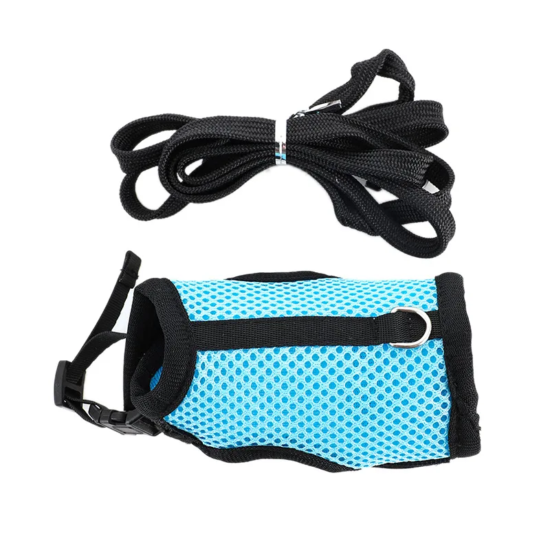 Mesh Breathable Ferret Bunny Harness Leash Set for Small Animals Rabbit Hamsters Summer Walking Pet Lead mascotas Accessories