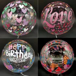 10pcs Printed Bubble Balloon 20inch Transparent Bobo Balloon Multiple-topic Balloon For Wedding Birthday Party Decoration