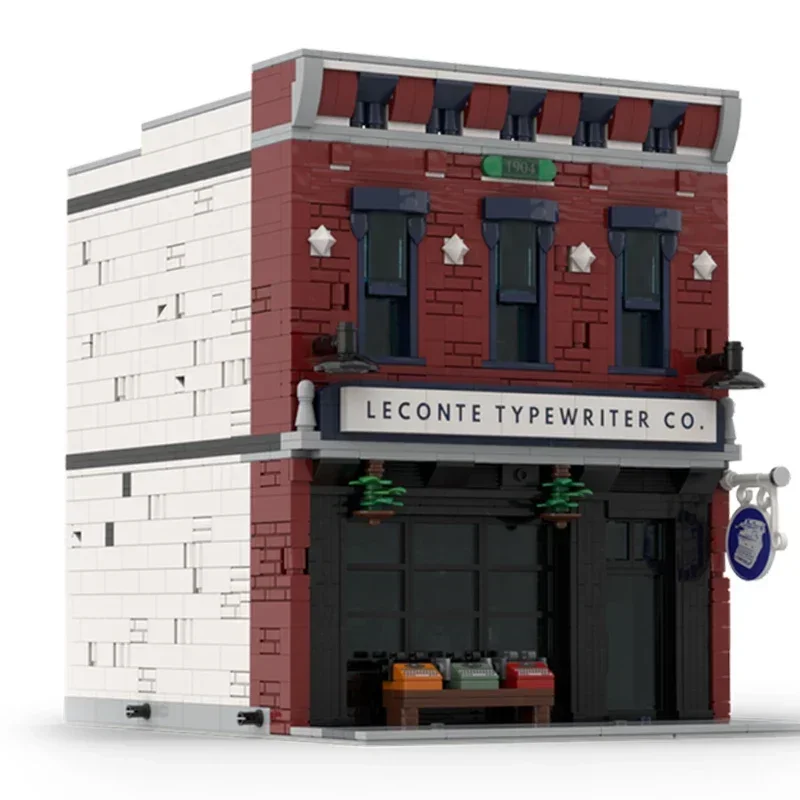 Moc Building Blocks Street View Model Office Building Technical Bricks DIY Assembly Construction Toys For Childr Holiday Gifts