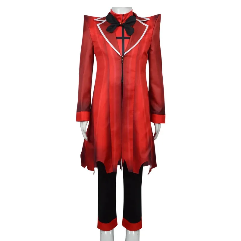 

Hazbin Hotel Uniform Alastor Costume Kids Halloween Carnival Christmas Costumes Children Red Suit Anime Cosplay dl;1