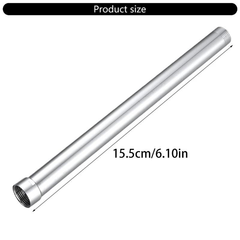 Round Shower Head Extension Rep Replacement Shower Extender Stainless Steels Modern Shower Extension Pipe Mudah Dipasang