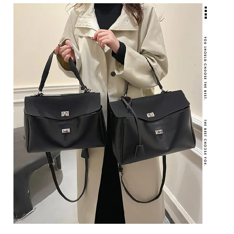 

High-End Women's Tote Bag Made Of Lavender-Patterned Leather Featuring Trendy Paris Vintage Lightweight Soft Daily Modern Style​