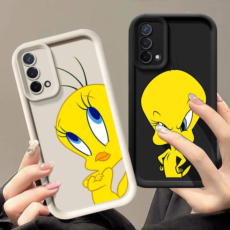 Cartoon T-Tweety Bird Phone Case For OPPO Realme C55 C63 C65 C67 Reno 10 11 12 13 Pro Plus A16 A17 A58 A74 A78 A98