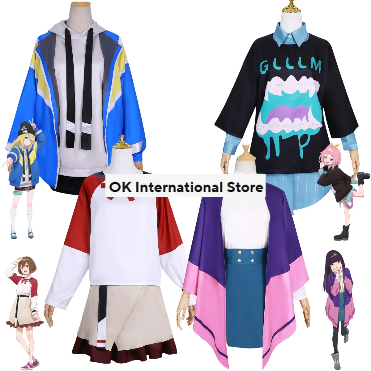 2024 New Jellyfish Can't Swim in The Night Watase Kivi Yamanochi Kanon Takanashi Kozuki Mahiru Cosplay Costume Skirt Kawaii Suit