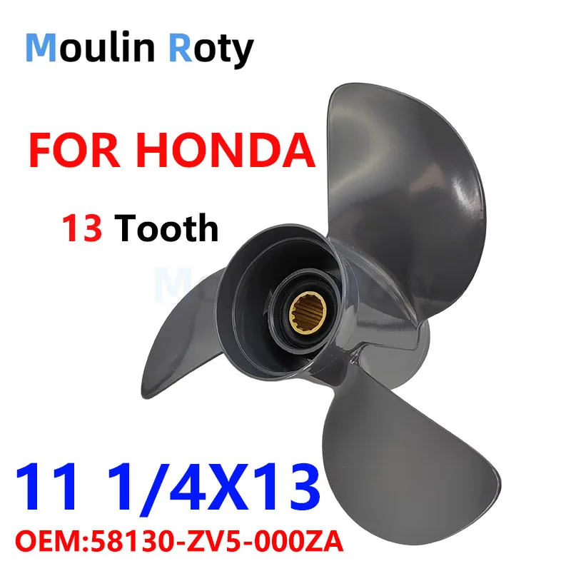 

Propeller 11 1/4X13 Suitable for Honda 35-60Hp Outboard Propeller, 13 Spline Teeth, 3 Blades, 58130-Zv5-000Za