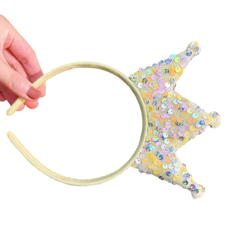 Bandeau couronne pour enfants, bandeau scintillant, cerceau pour anniversaire, spectacle sur scène, couvre-chef