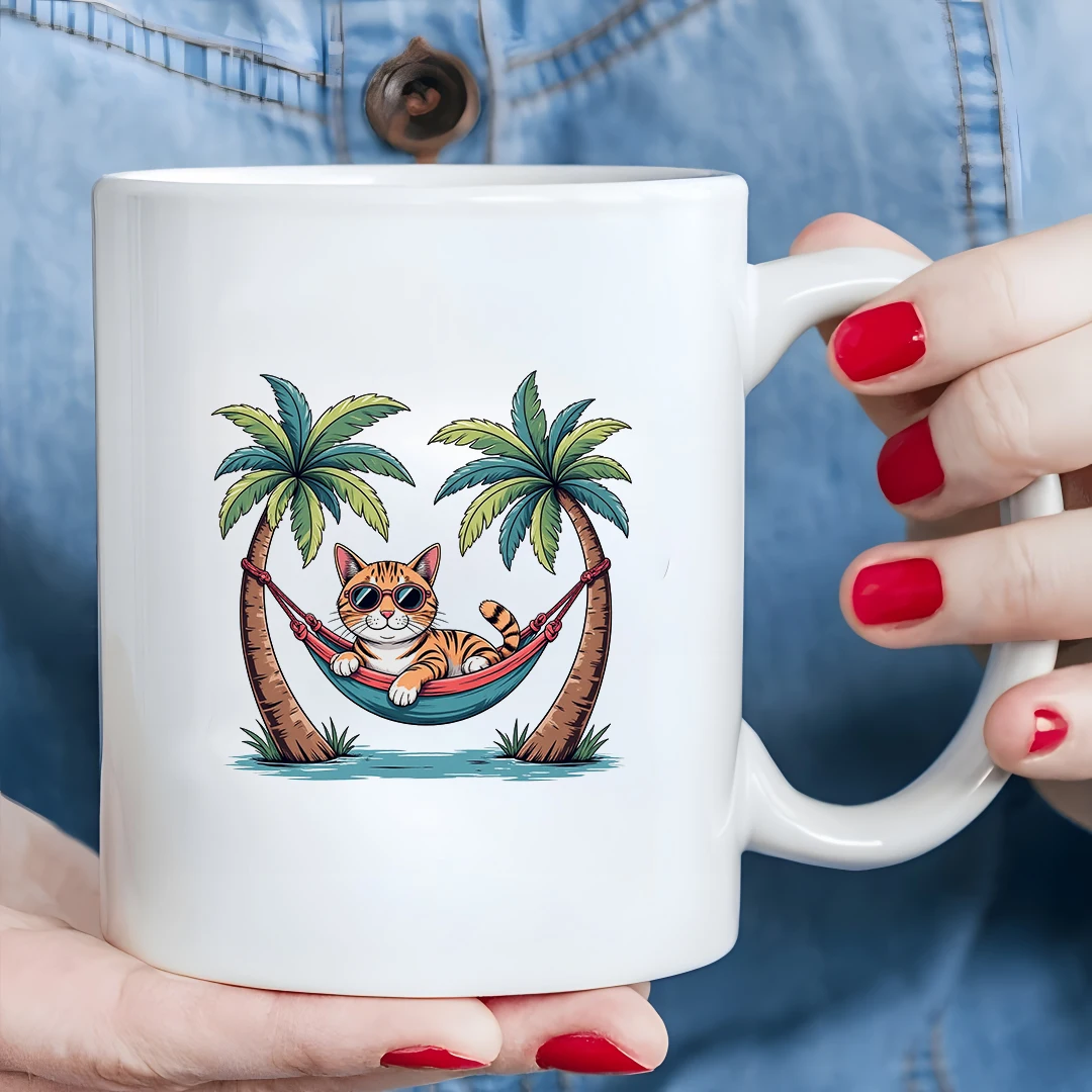 

11oz Cat King Sunglasses Hammock Cup Children's Cartoon Cup Christmas Home Office Cup